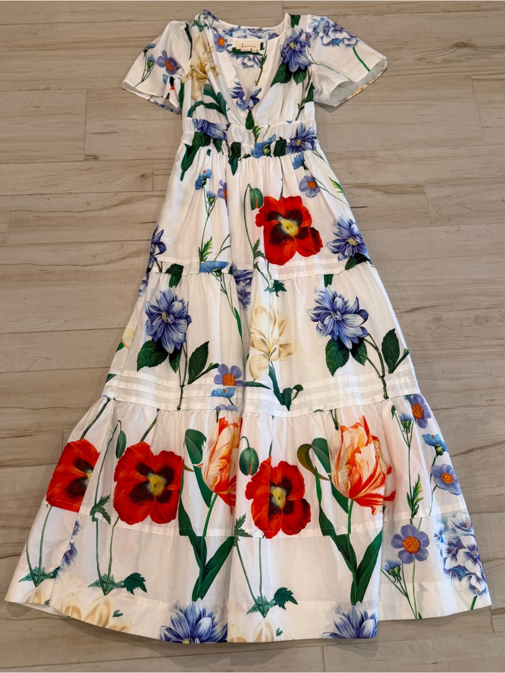 Anthropologie Somerset Floral Maxi Dress Cotton NWOT Size XXS - Picture 7 of 12